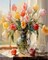 Flower Paint by Numbers Kit for Adults Canvas-Flower Paint by Numbers Kits for Adults,Flowers Painting by Numbers Adult for Gift Home Wall Decor(16x20inch)
